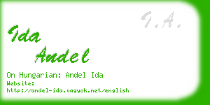 ida andel business card